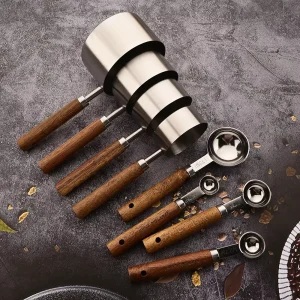 Maatlepels Set – Houten Handvat – Voor Koken & Bakken
