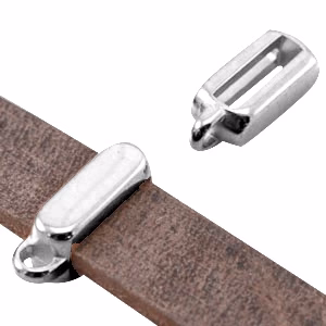 Bail schuiver met oog rechthoek DQ 10mm zilver