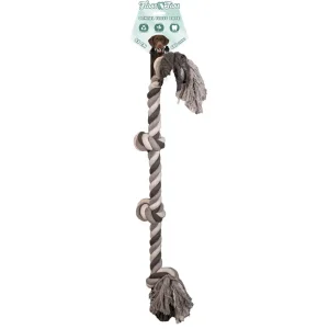 Floss & Toss Dental Rope 4 Knot – Katoenen Flostouw met Vier Knopen voor Grote Honden