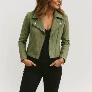 Bikerjack met Suède Look – Cool & Elegant