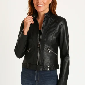 Tailored Jasje in Leerlook – Soft, Tijdloos & Stoer