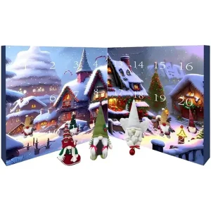 Adventskalender – Stoffen Adventskalender met 24 Vakjes voor Feestelijke Decoratie
