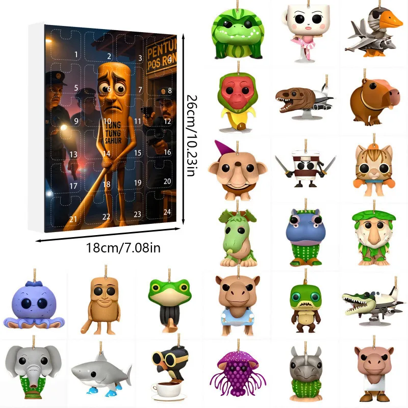 Adventskalender – 24 Acryl Figuren voor Decoratie en Verzameling - Afbeelding 7