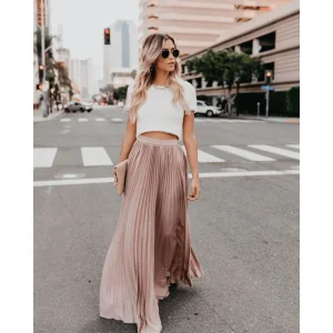 Geplooide Maxi Rok - Elegante Plissé Maxirok
